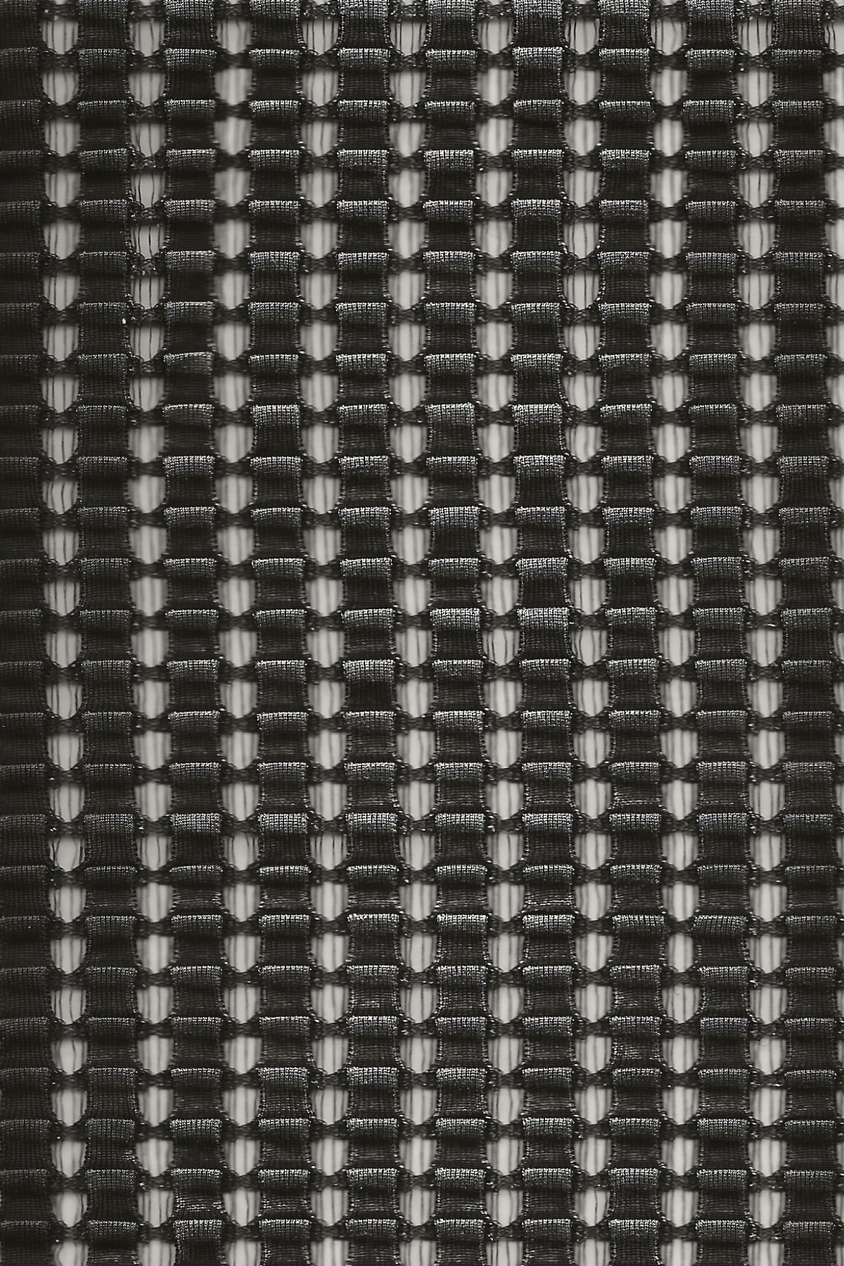 tactile black fabric with black mesh